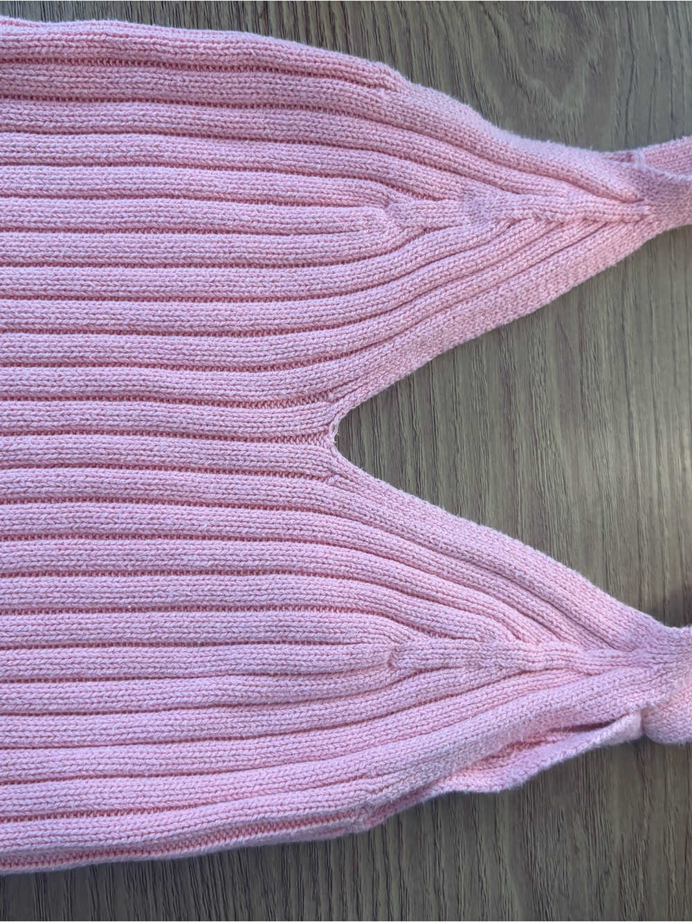 aerie Light Pink Ribbed Knit Tank Top